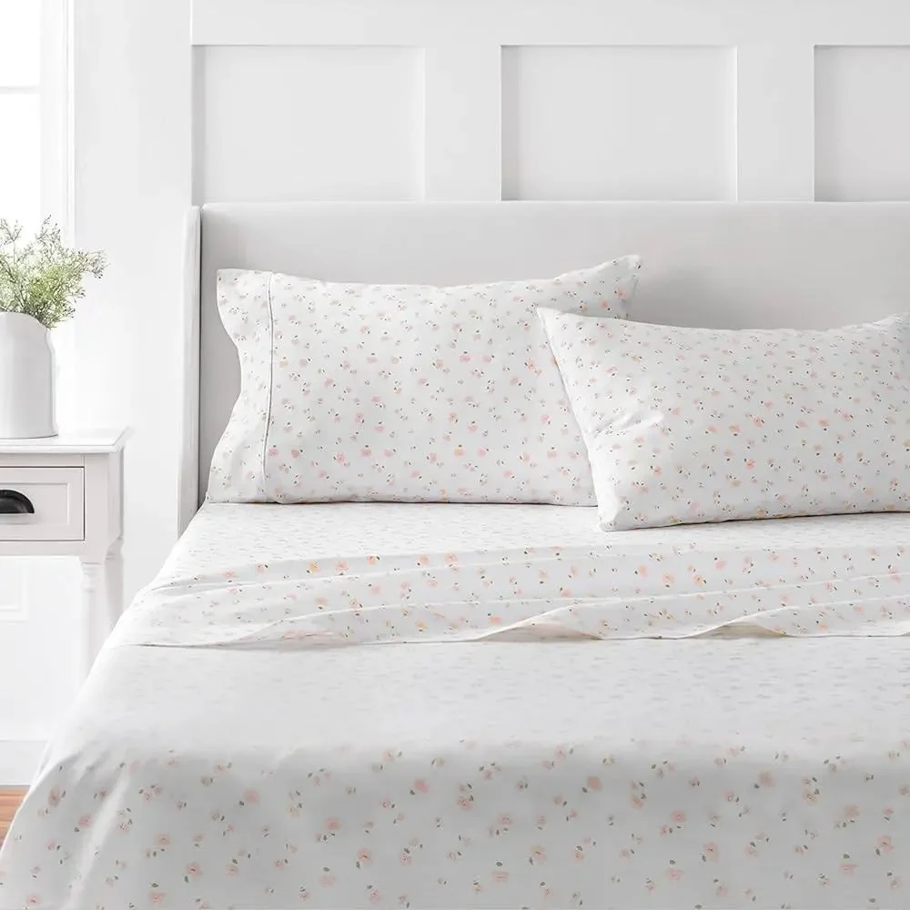 NWT❤️Rachel Ashwell The Farmhouse Shabby Chic Cotton King Sheet Set